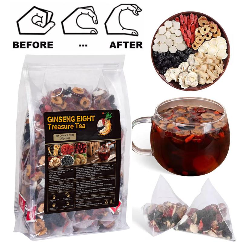 Revitalize Your Health with Our Organic Herbal Kidney Tea - A Powerful Blend of Ginseng, Red Dates, Wolfberry, and Mulberry - 30 Convenient Tea Bags